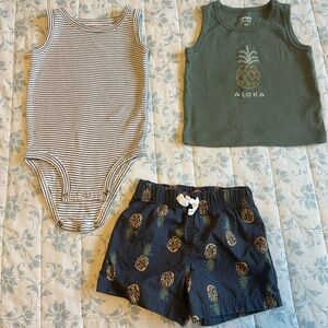 Carter's Pineapple Set Shorts and Shirt